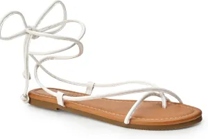 SANDALUP Sandals Women Dressy Strappy Gladiator Dress Summer Lace up Flat Sandals for Women