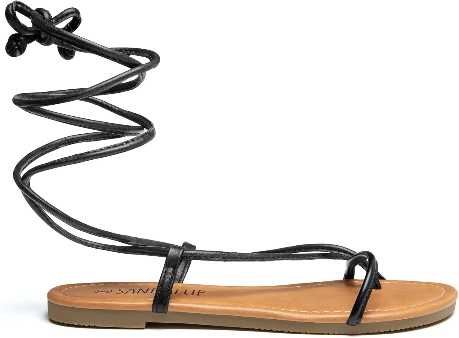 SANDALUP Sandals Women Dressy Strappy Gladiator Dress Summer Lace up Flat Sandals for Women