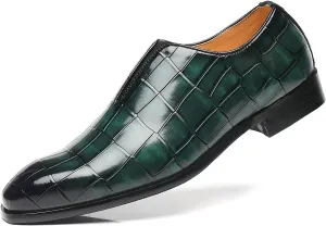 Santimon Mens Loafer Shoes Slip On Dress Casual Shoes Driving Prom Party Wedding Business Smoking Slippers