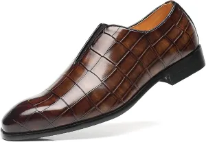 Santimon Mens Loafer Shoes Slip On Dress Casual Shoes Driving Prom Party Wedding Business Smoking Slippers