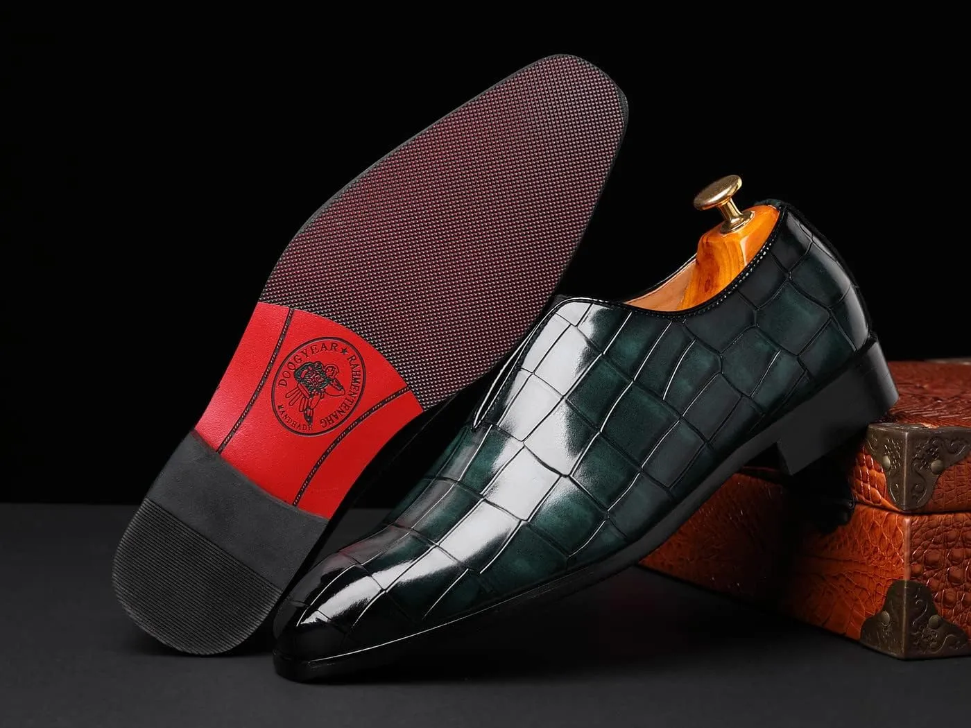 Santimon Mens Loafer Shoes Slip On Dress Casual Shoes Driving Prom Party Wedding Business Smoking Slippers