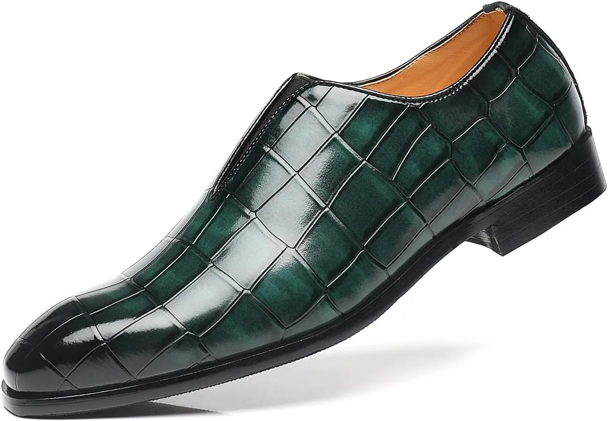 Santimon Mens Loafer Shoes Slip On Dress Casual Shoes Driving Prom Party Wedding Business Smoking Slippers