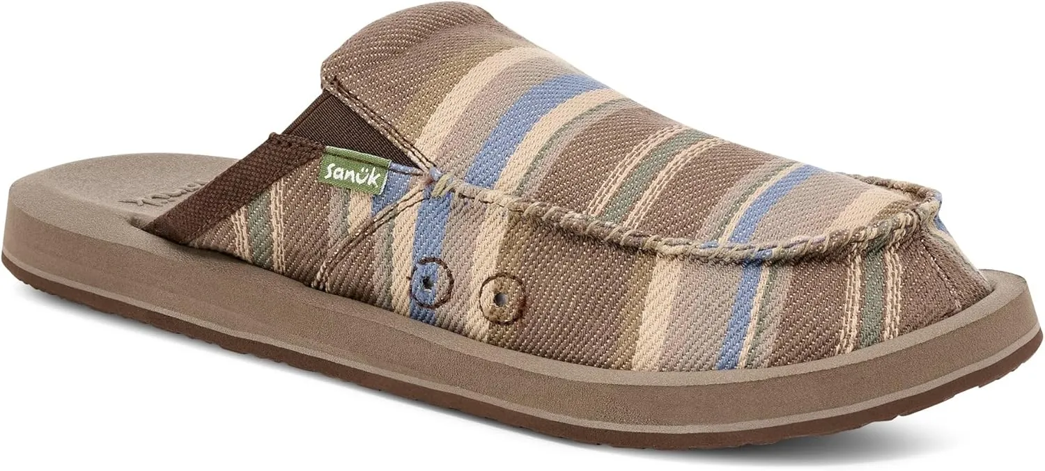 Sanuk Mens You Got My Back Blanket Loafers | Mens Shoes | Slip On Shoes for Men | Men's Slip-on Loafers | Memory Foam Footbed