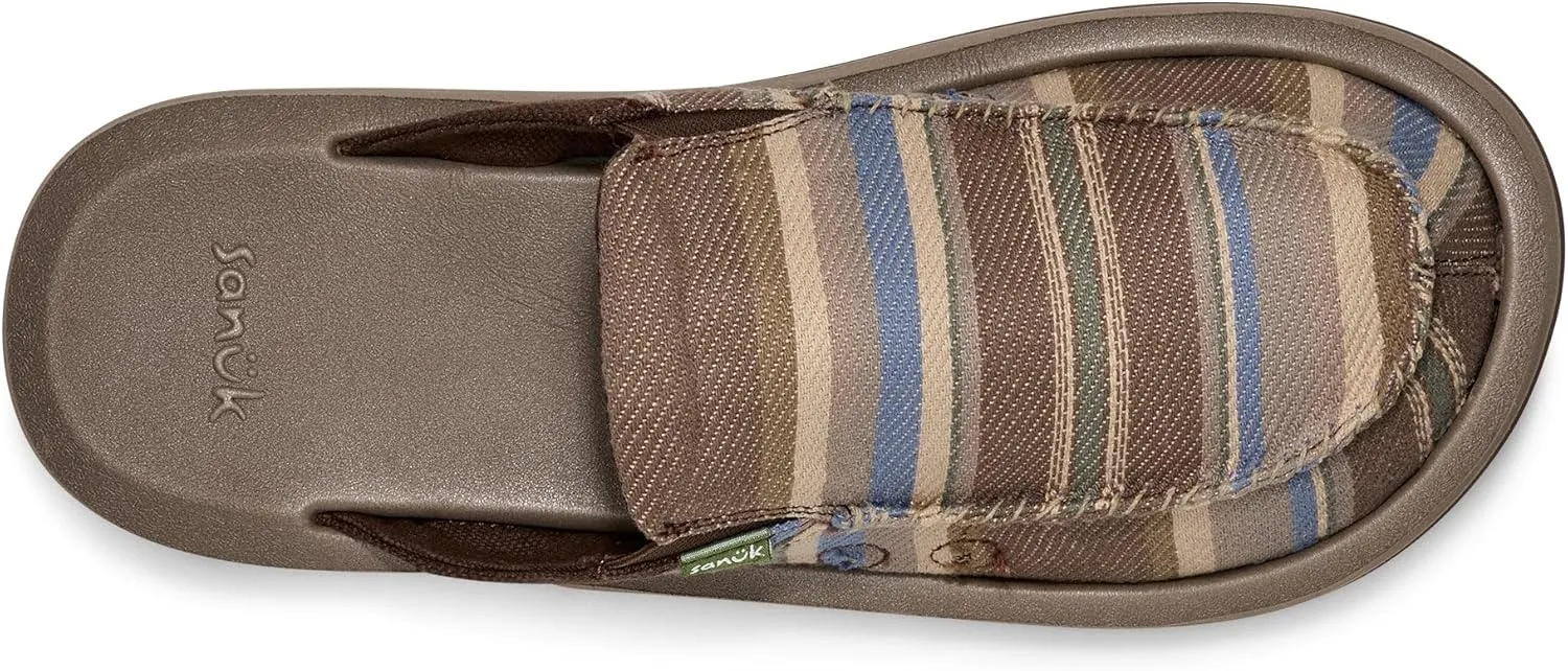 Sanuk Mens You Got My Back Blanket Loafers | Mens Shoes | Slip On Shoes for Men | Men's Slip-on Loafers | Memory Foam Footbed