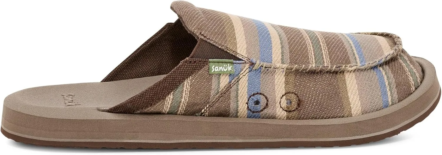 Sanuk Mens You Got My Back Blanket Loafers | Mens Shoes | Slip On Shoes for Men | Men's Slip-on Loafers | Memory Foam Footbed