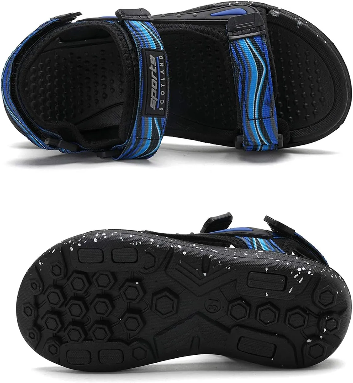 ShadowFax Boys Water Sandals Outdoor Hiking Adjustable Strap Sport Sandals