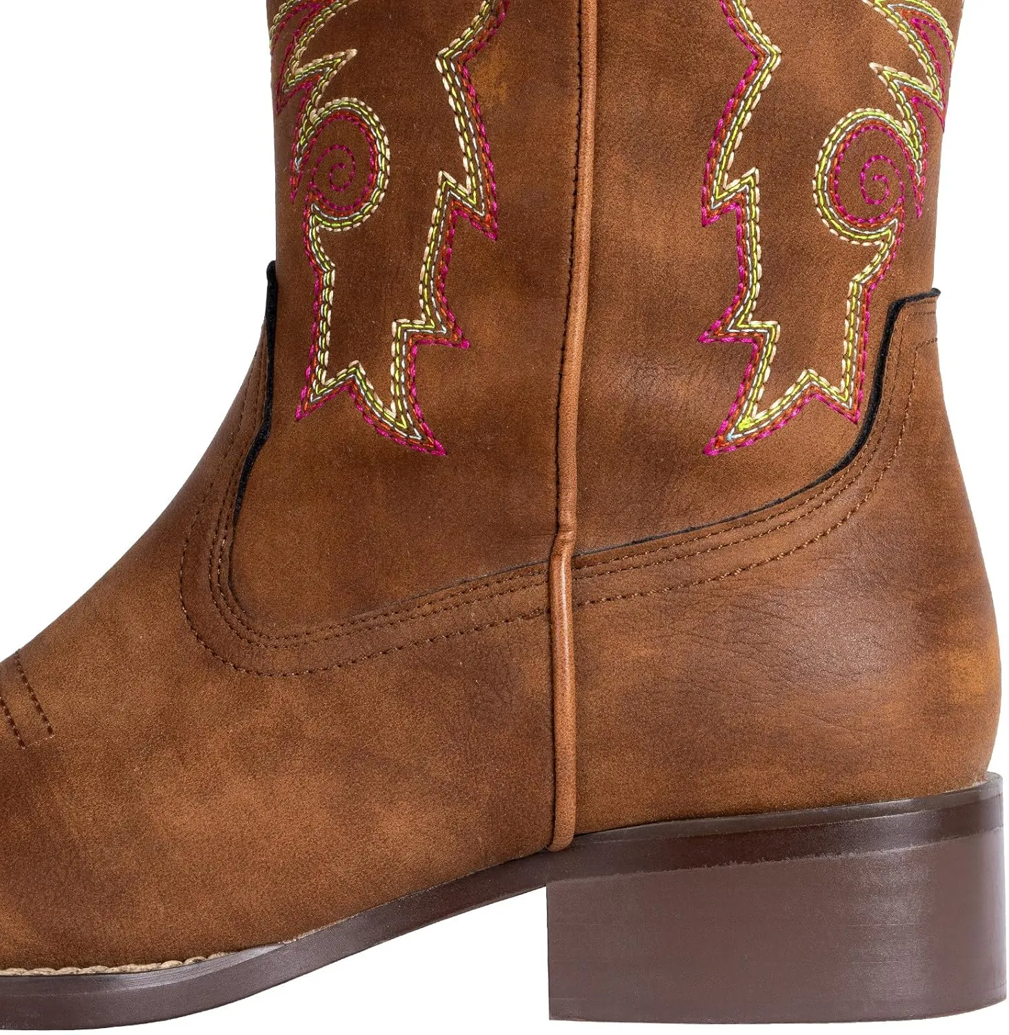 SheSole Ladies Western Square Toe Cowboy Boots For Women Wide Calf Cowgirl Boots