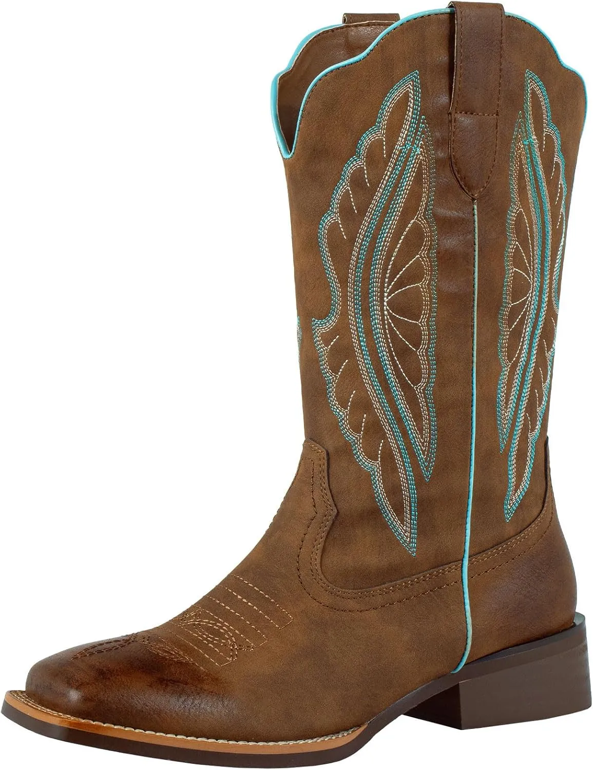 SheSole Square Toe Cowboy Boots For Women Wide Calf Ladies Fashion Western Cowgirl Boots