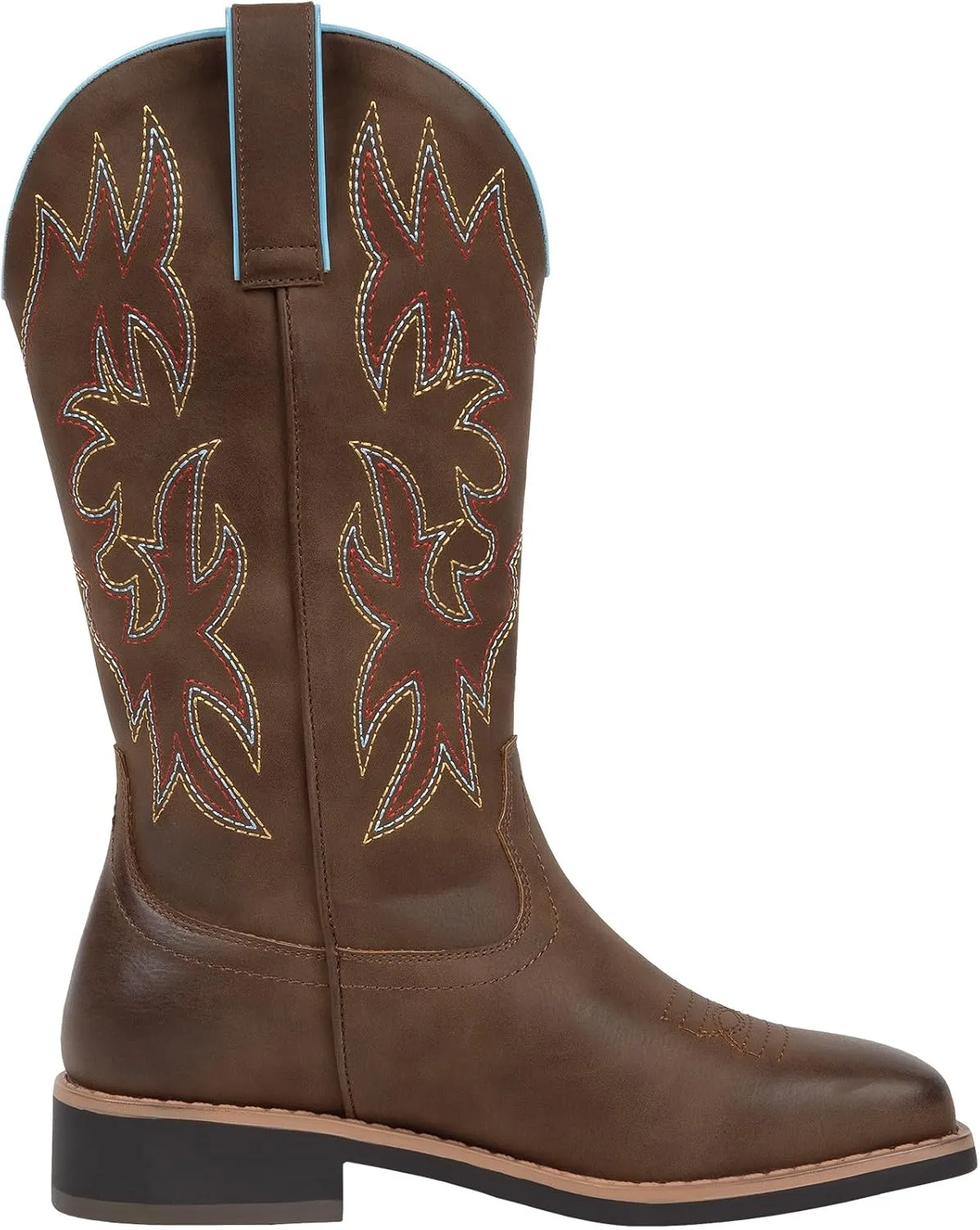 SheSole Wide Width Cowboy Boots for Women Square Toe Cowgirl Boots Wide Calf