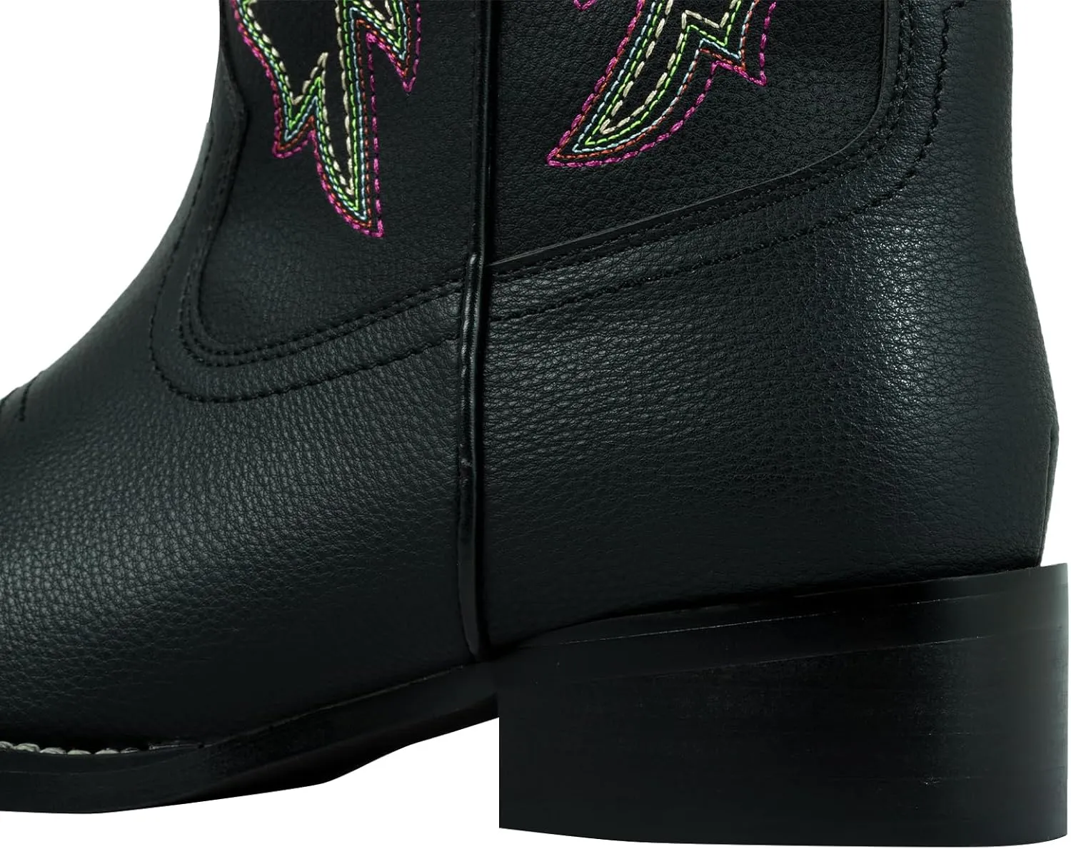 SheSole Women's Extra Wide Calf Cowboy Boots Square Toe – Pull-On Western Boots for Thick Calves, Stretch Comfort & Removable Insole, Classic Floral