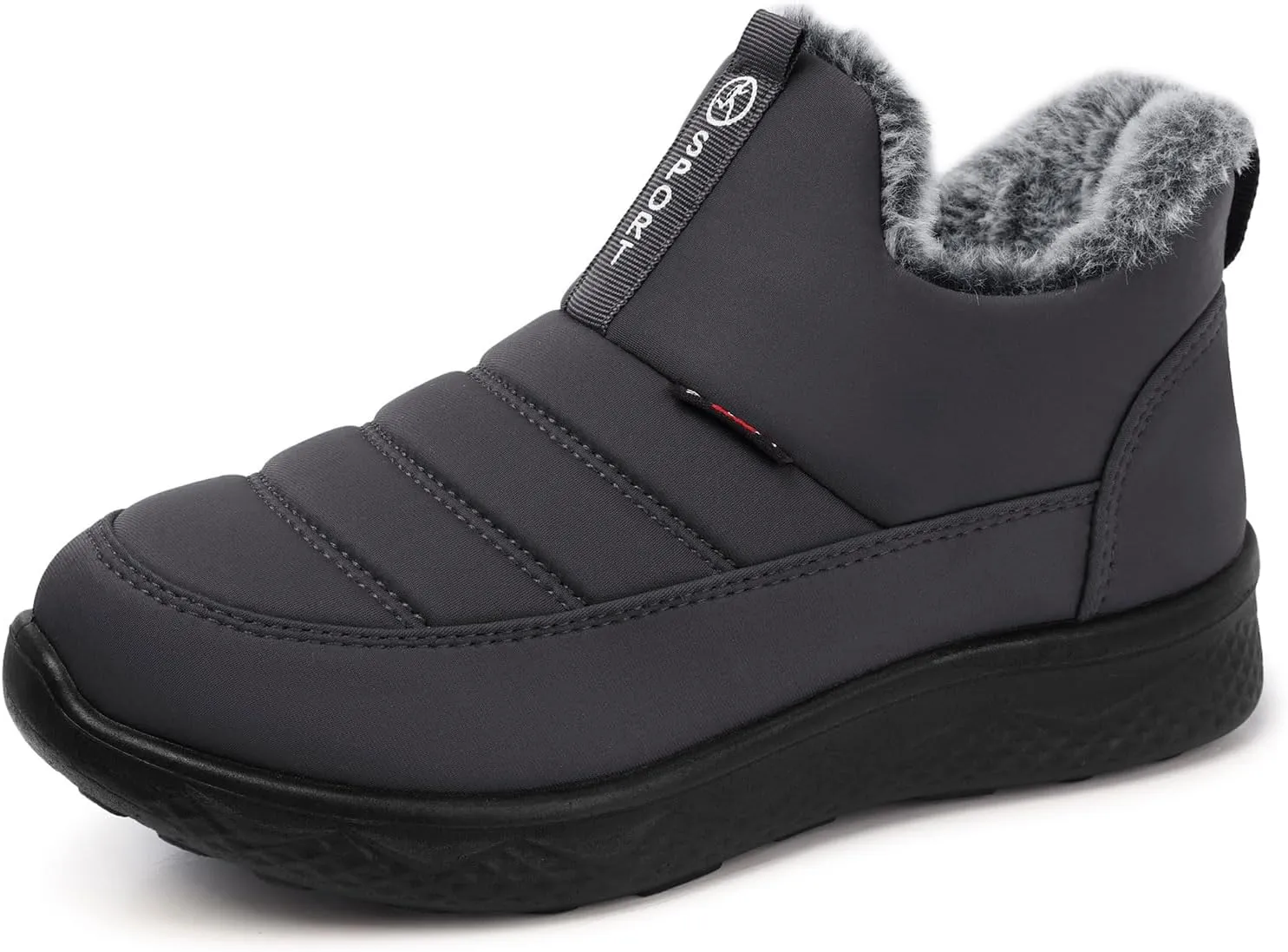 SHIBEVER Womens Winter Snow Boots: Women Ankle Booties Warm Fur Lined Waterproof Insulated Slip On Outdoor Shoes