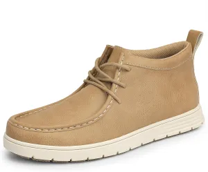 shoeslocker Mens Wide Shoes Casual Chukka Boots Slip-on Loafers Shoes Lace Up Ankle Work Boot