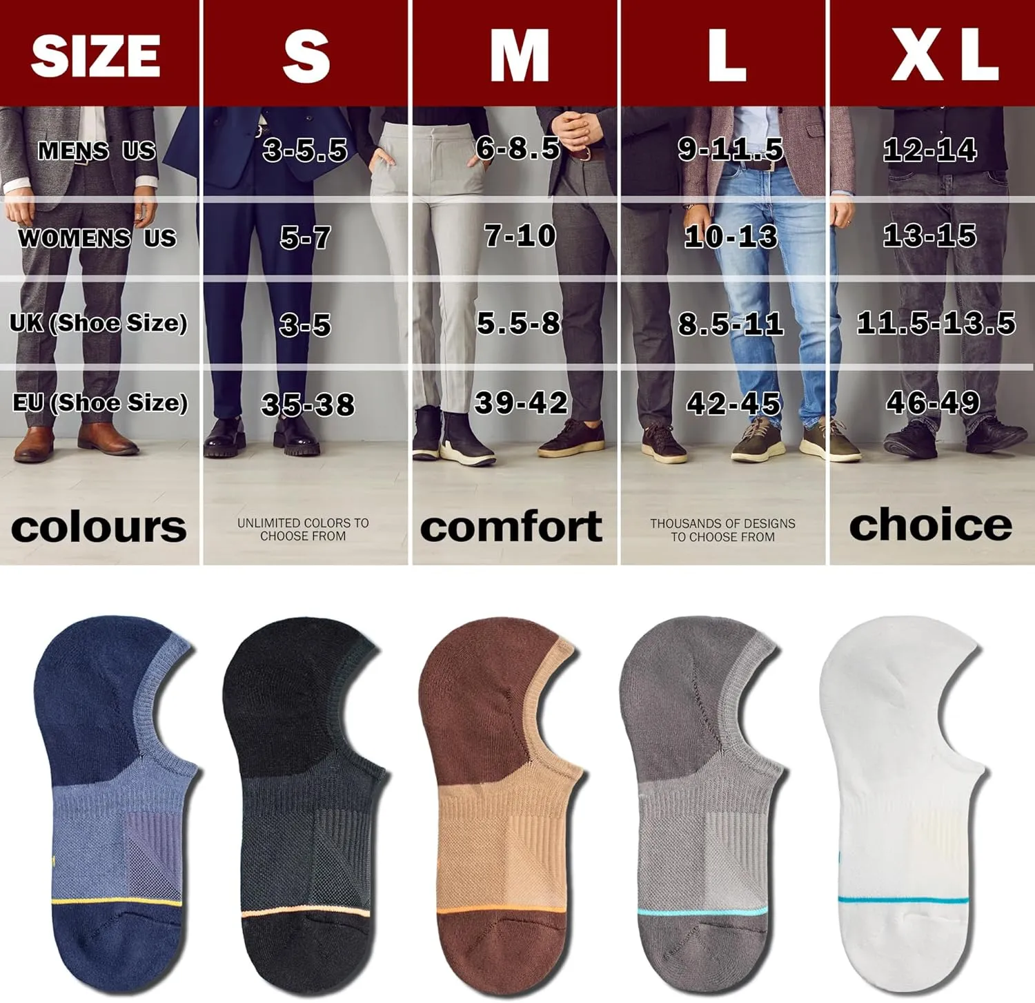 Silver No Show Socks Men Women Anti-Odor&Blister Moisture Wicking Performance Athletic Running Compression Sock