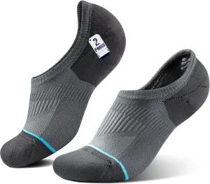 Silver No Show Socks Men Women Anti-Odor&Blister Moisture Wicking Performance Athletic Running Compression Sock