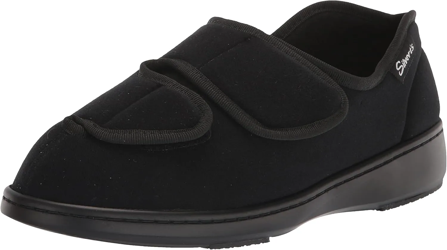 Silverts Adaptive Clothing & Footwear Women's Slippers, Black, 9 X-Wide