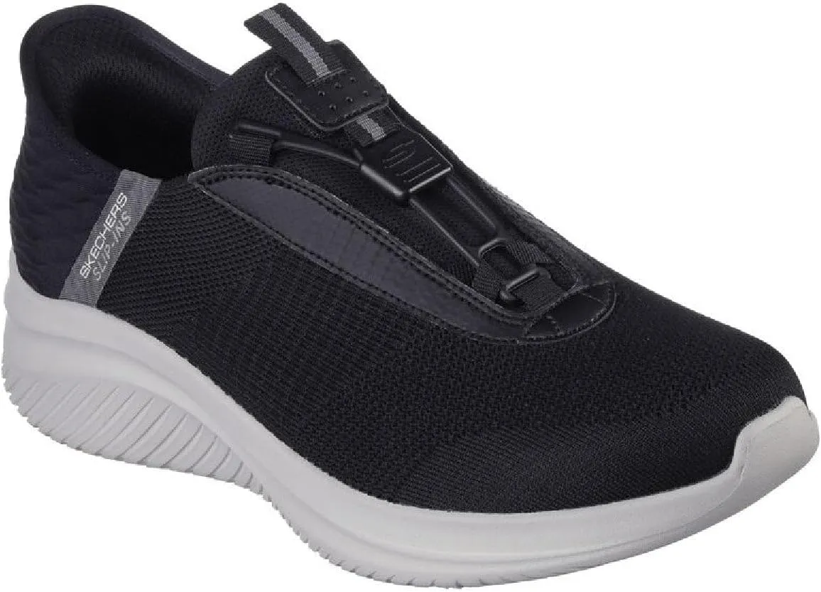 Skechers Men's Ultra Flex 3.0 Finnik Slip-Ins Black/Gray Low Top Sneaker Shoes 9