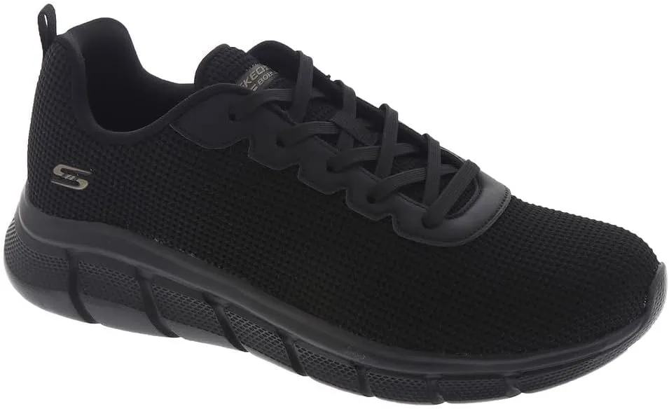 Skechers Women's BOBS Sport Sneakers-Visionary Essence Two Tone Knit Lace Up Machine Washable Vegan Shoes