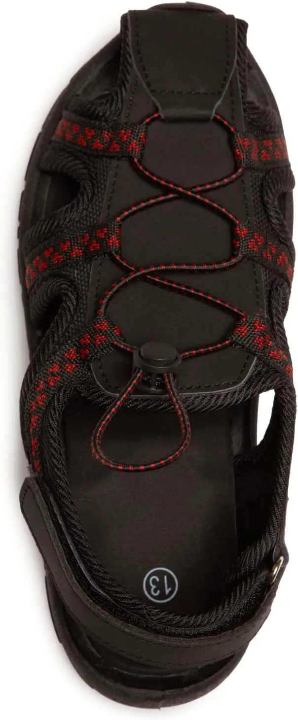 Skysole Boys Water Shoes, Rugged Closed Toe Back Strap Amphibian Sandals for Beach, Hiking & Outdoor Sports - Patterned/Solid