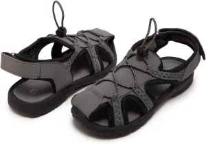 Skysole Boys Water Shoes, Rugged Closed Toe Back Strap Amphibian Sandals for Beach, Hiking & Outdoor Sports - Patterned/Solid