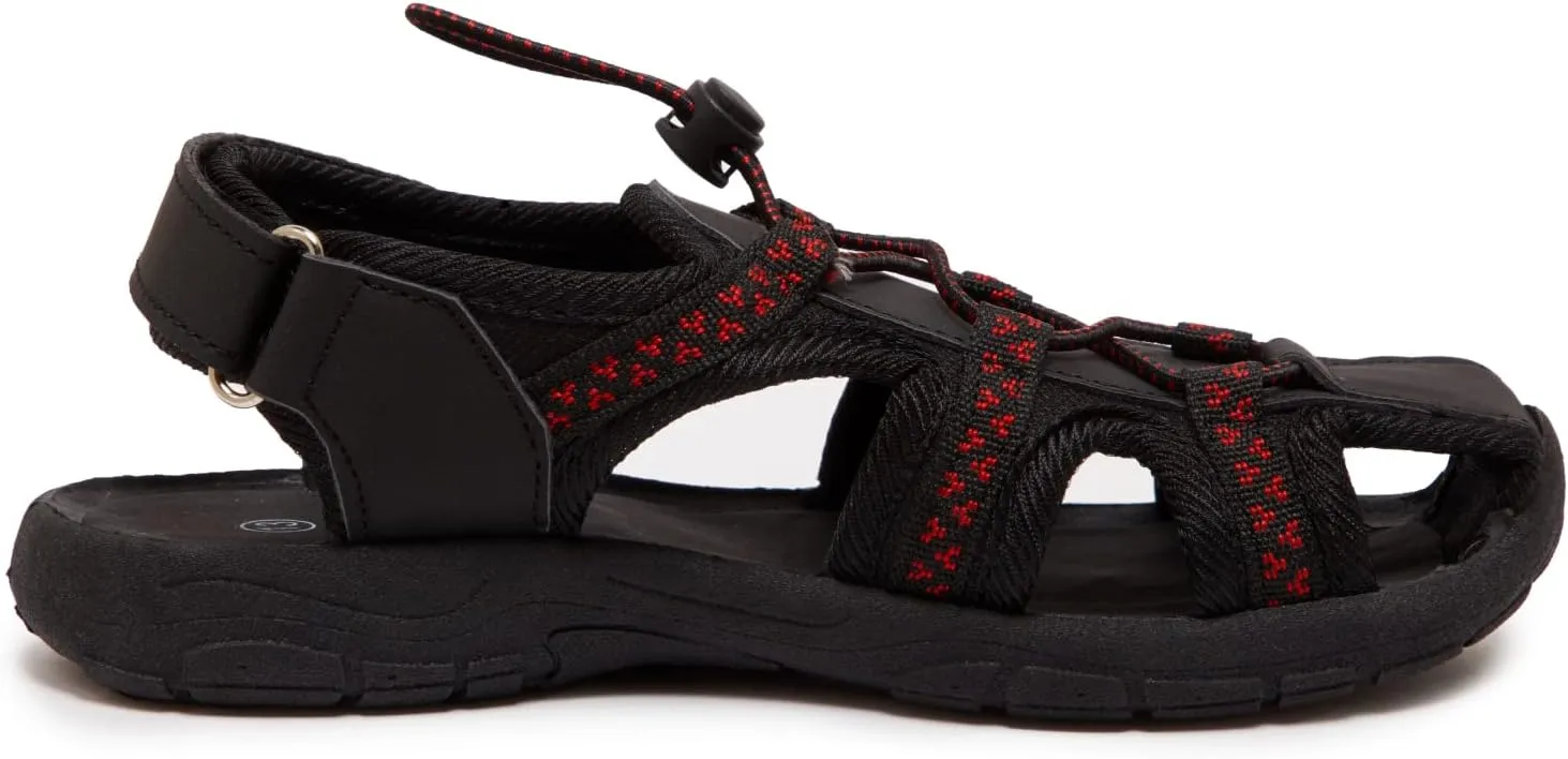 Skysole Boys Water Shoes, Rugged Closed Toe Back Strap Amphibian Sandals for Beach, Hiking & Outdoor Sports - Patterned/Solid