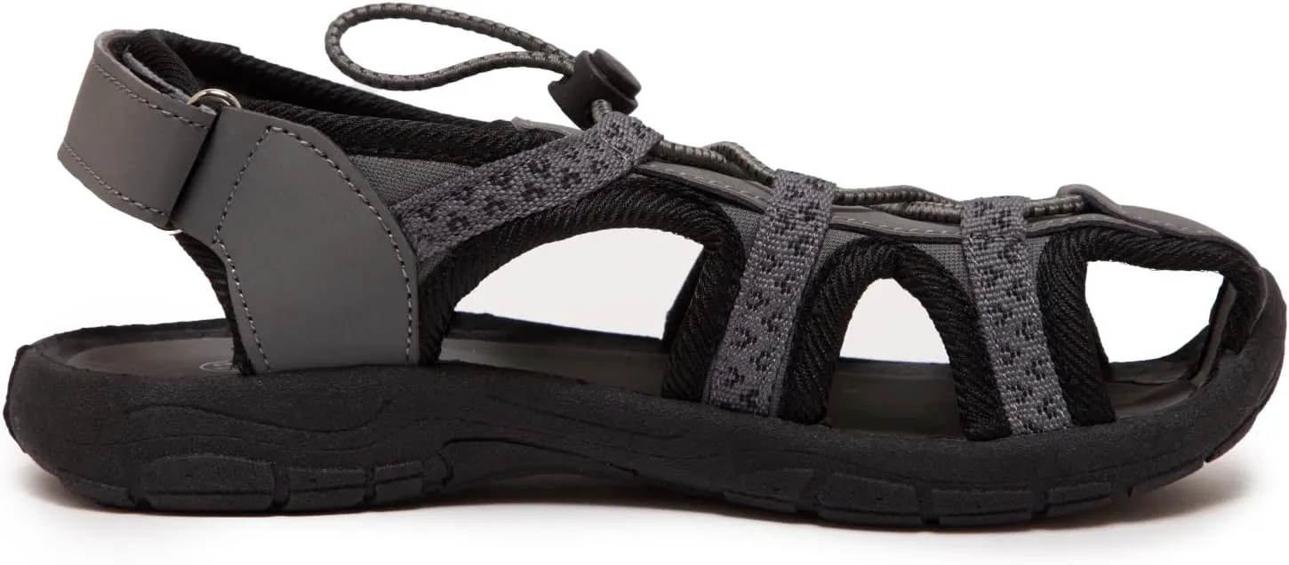 Skysole Boys Water Shoes, Rugged Closed Toe Back Strap Amphibian Sandals for Beach, Hiking & Outdoor Sports - Patterned/Solid