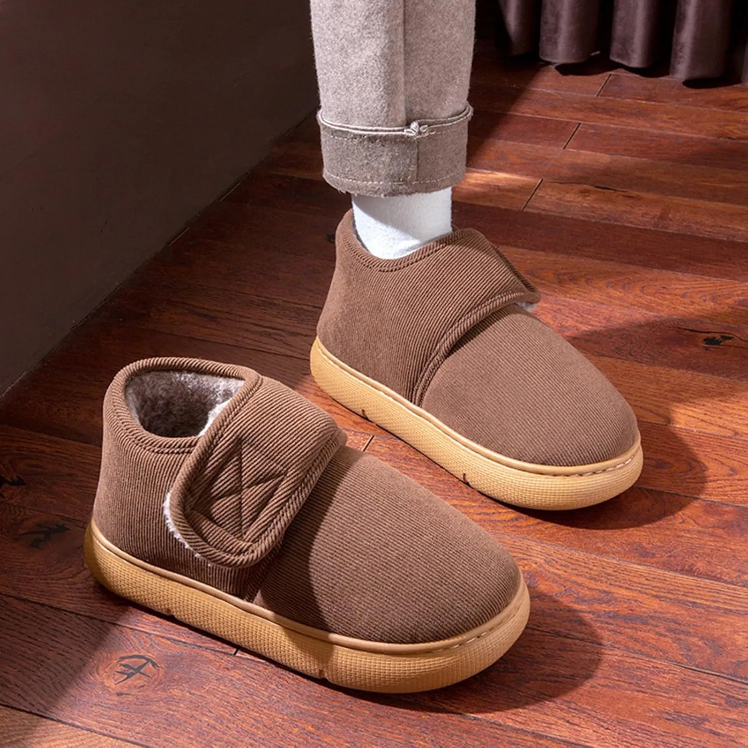 Slippers for Women Indoor Winter Boots for Toddler Soft Warm Faux Fur Snow Boots for Girl Plush Black Snow Boots