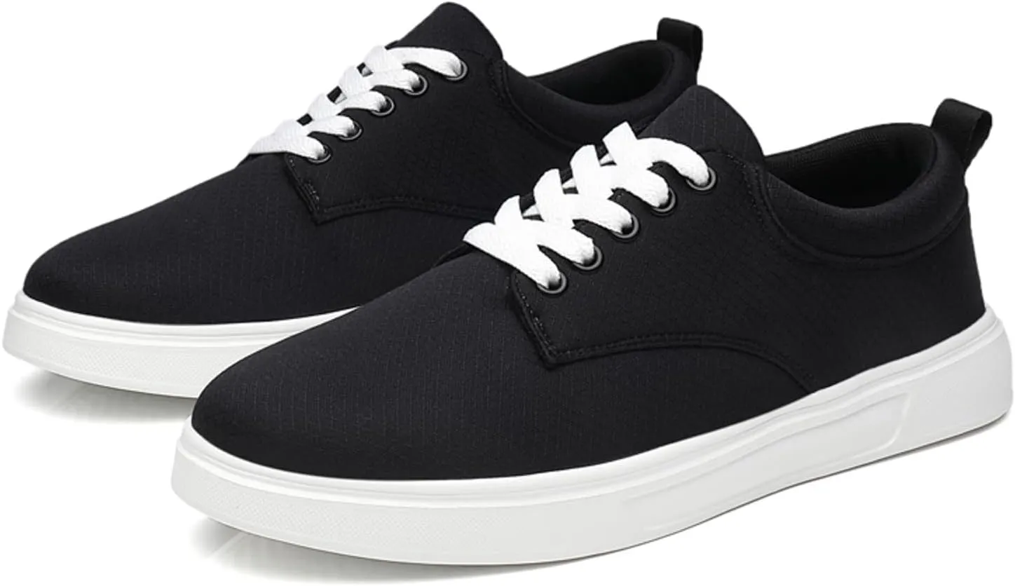 Sneakers Business Breathable Men Casual Shoes Fashionable and Simple Solid Color Thick Bottomed Flat Bottomed