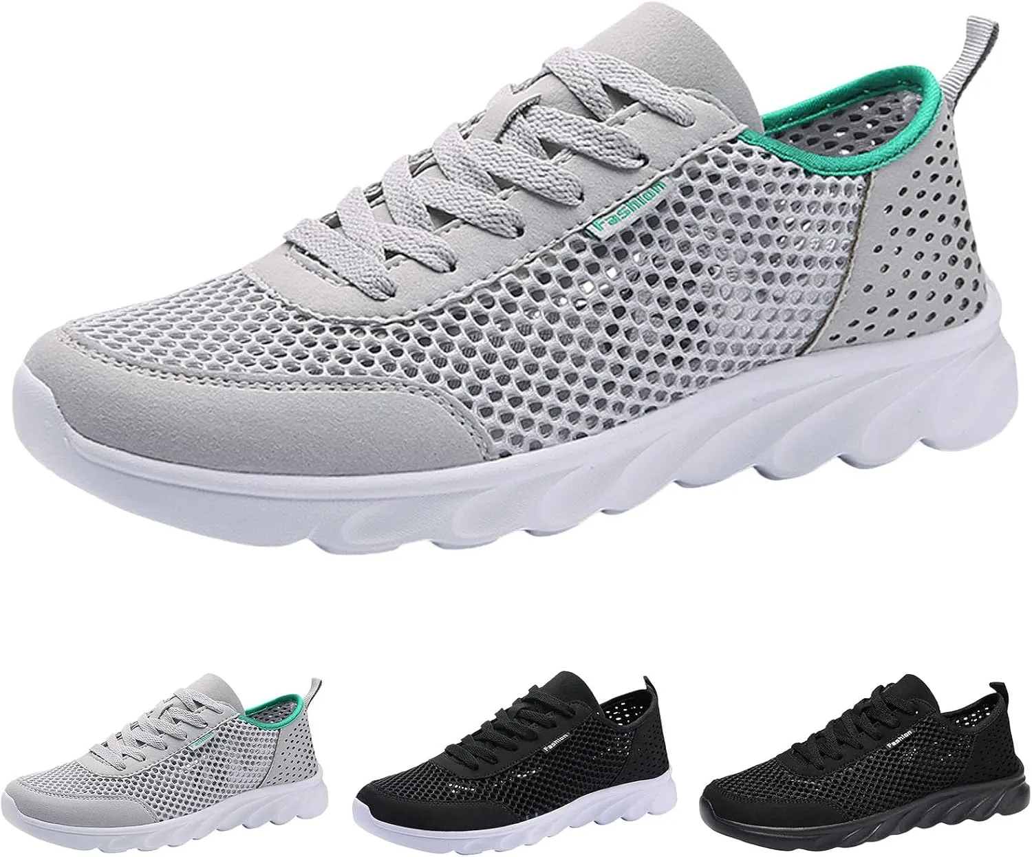 Sneakers Business Breathable Men Sports Shoes Simple Solid Color Fashion Summer New Pattern Mesh Hollow Breathable and