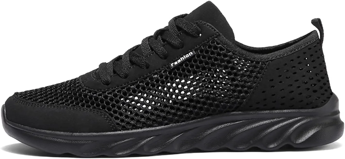Sneakers Business Breathable Men Sports Shoes Simple Solid Color Fashion Summer New Pattern Mesh Hollow Breathable and