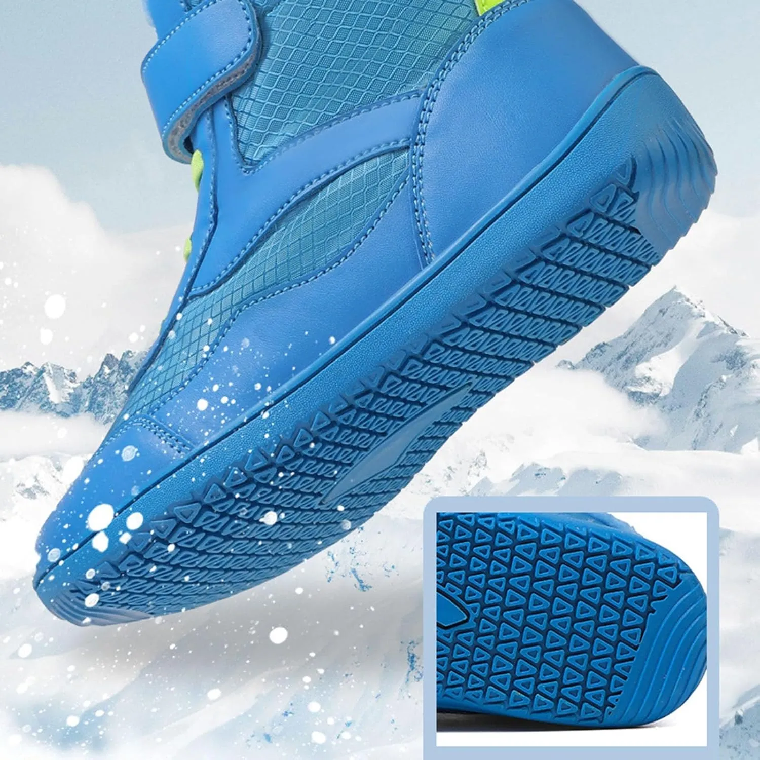 Soft Sole Fuzzy Snow Booties For Childrens Winter Ski Shoes Boys Girls Kids Flat Non Slip Boots Ankle Fashion Warm