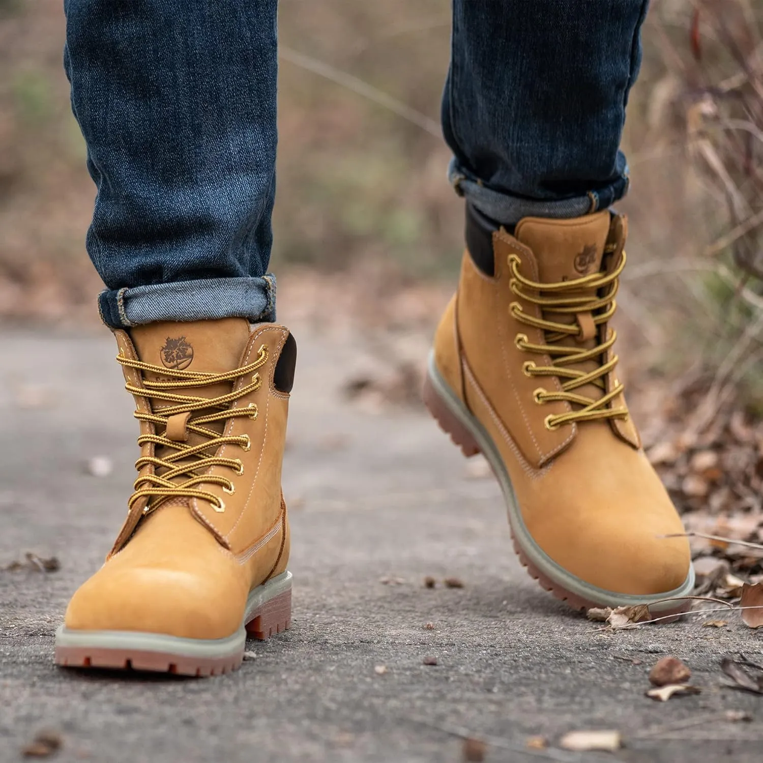 Soft Toe Classic Upgraded Work Boots for Men and Women,Waterproof Full Grain Leather Insulated Non Slip Comfortable 6 Inch Shoes Tan