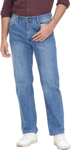 Soojun Men's Flex Waistband Relaxed Fit Straight Leg Jeans