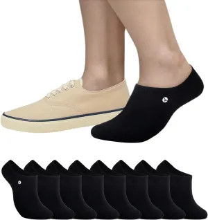 Sperry Men's Cushioned No Show Socks 8-Pack – Moisture-Wicking, Non-Slip Fit, Low Cut Ankle Socks for Everyday Wear