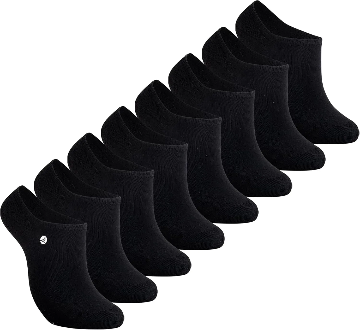 Sperry Men's Cushioned No Show Socks 8-Pack – Moisture-Wicking, Non-Slip Fit, Low Cut Ankle Socks for Everyday Wear