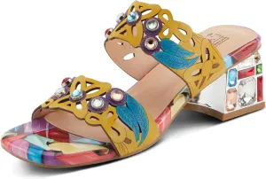 Spring Step L'Artiste Women's DREAMY Jewel Heel Sandals - Starry-Eyed Elegance and Unmatched Craftsmanship
