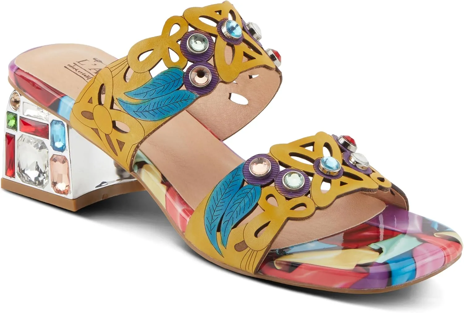 Spring Step L'Artiste Women's DREAMY Jewel Heel Sandals - Starry-Eyed Elegance and Unmatched Craftsmanship