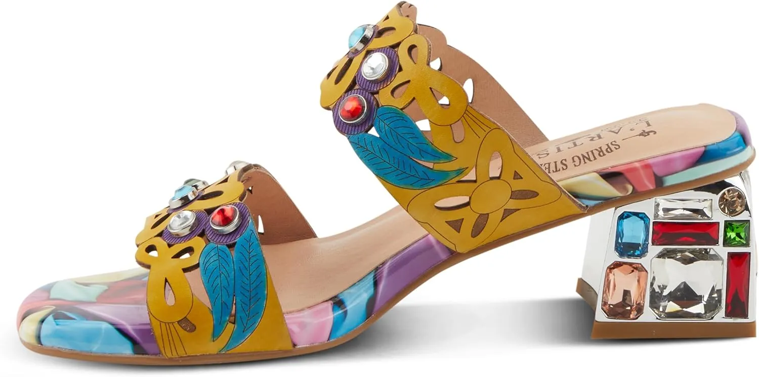 Spring Step L'Artiste Women's DREAMY Jewel Heel Sandals - Starry-Eyed Elegance and Unmatched Craftsmanship