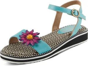 Spring Step L'Artiste Women's Tilton - Casual-Chic Hand-Painted Floral Sandals