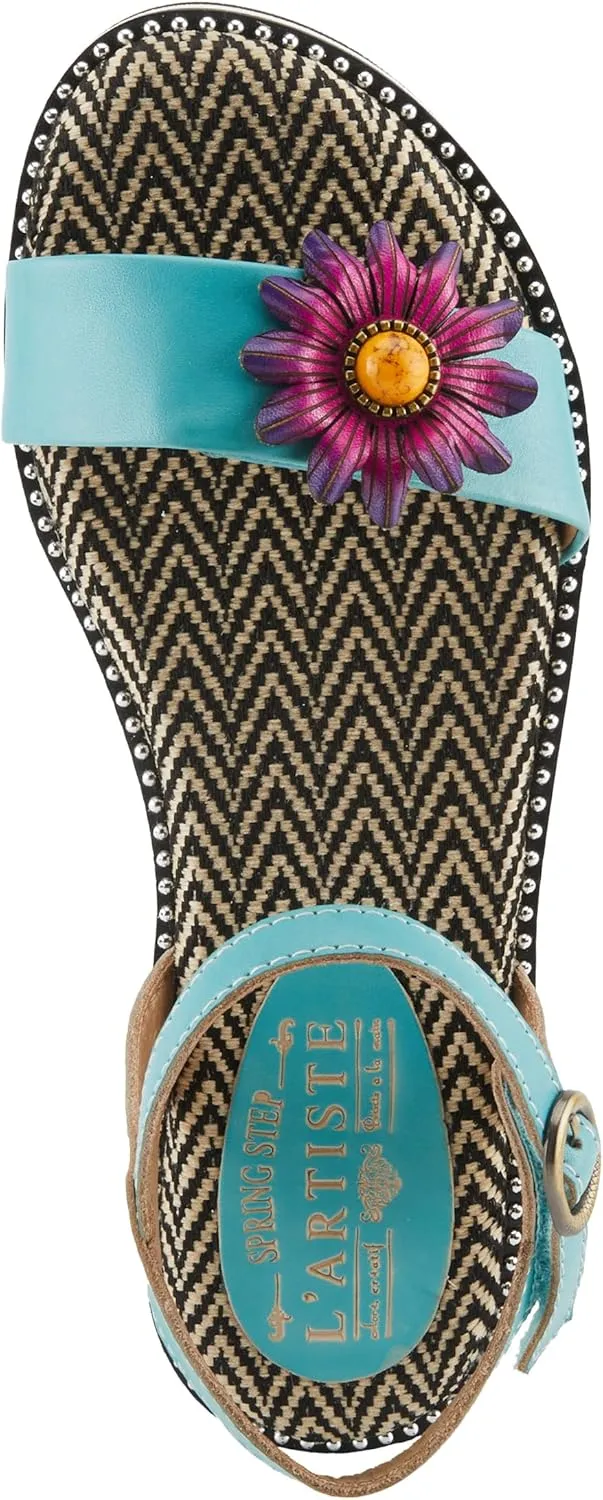 Spring Step L'Artiste Women's Tilton - Casual-Chic Hand-Painted Floral Sandals
