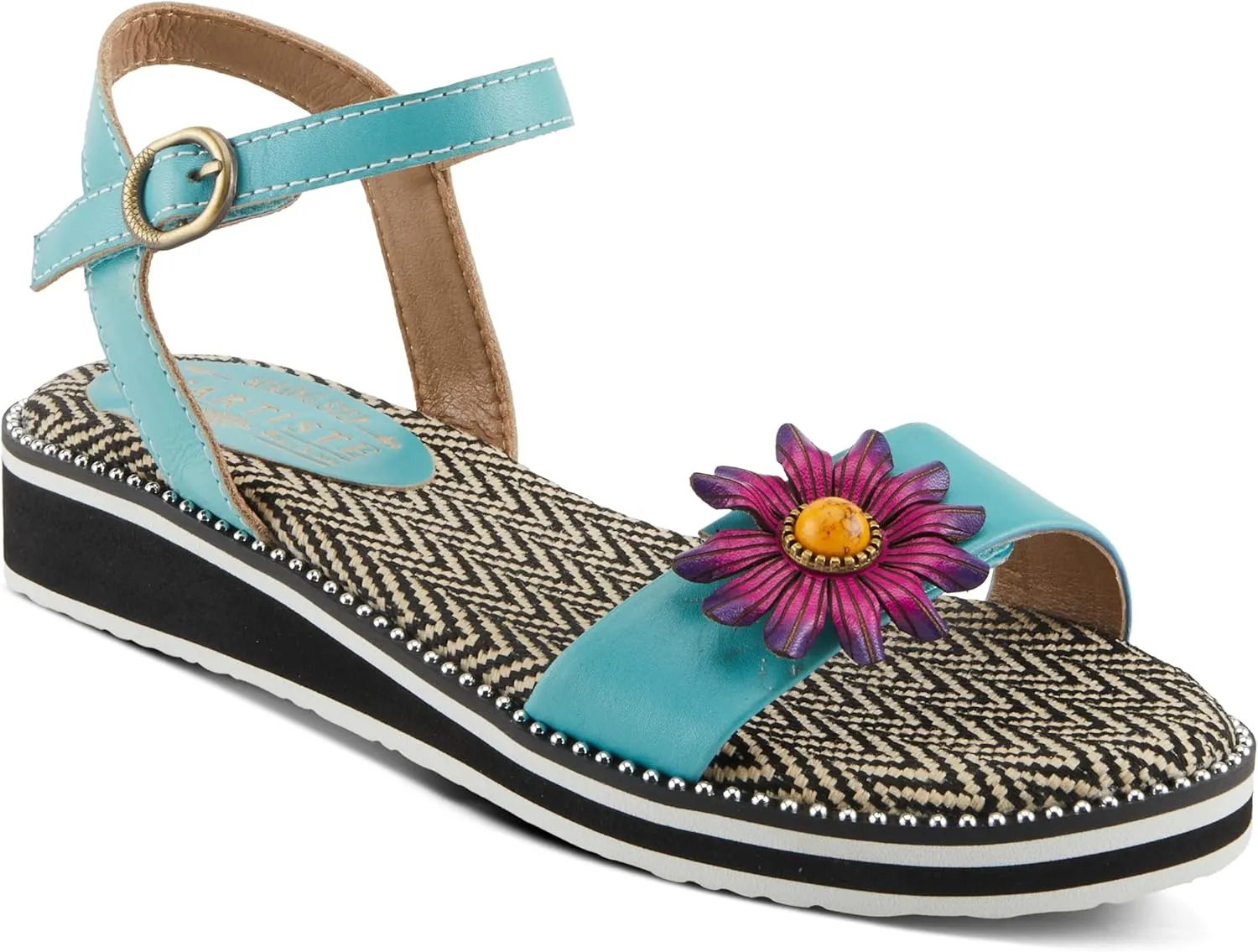 Spring Step L'Artiste Women's Tilton - Casual-Chic Hand-Painted Floral Sandals