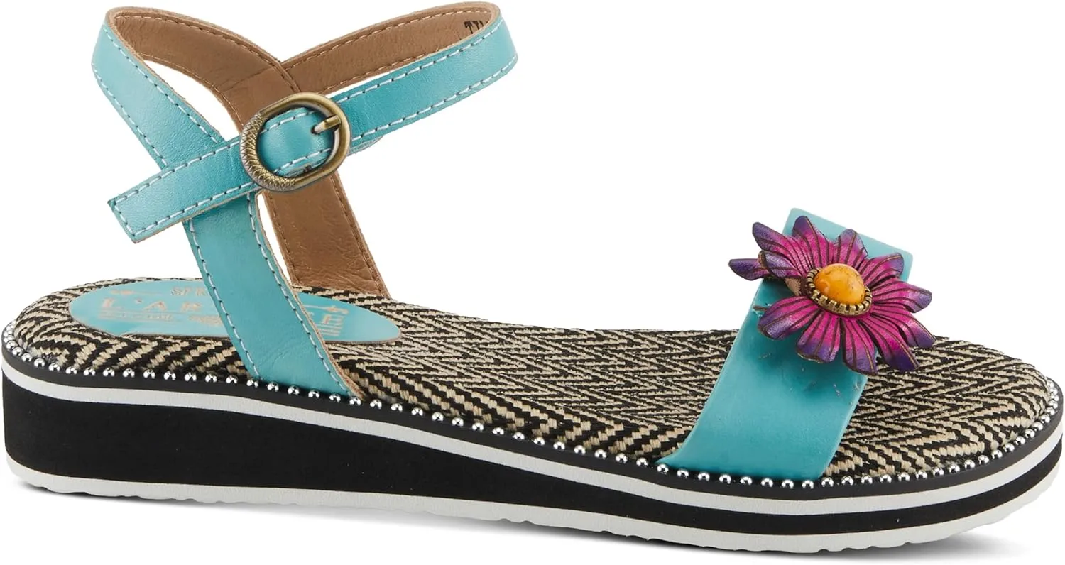 Spring Step L'Artiste Women's Tilton - Casual-Chic Hand-Painted Floral Sandals