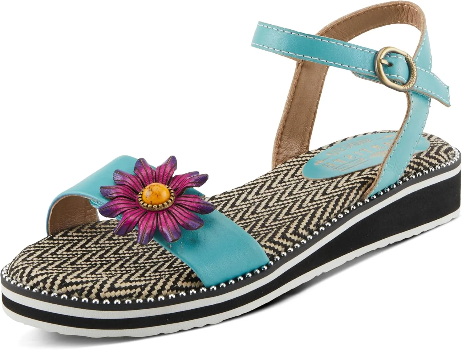 Spring Step L'Artiste Women's Tilton - Casual-Chic Hand-Painted Floral Sandals