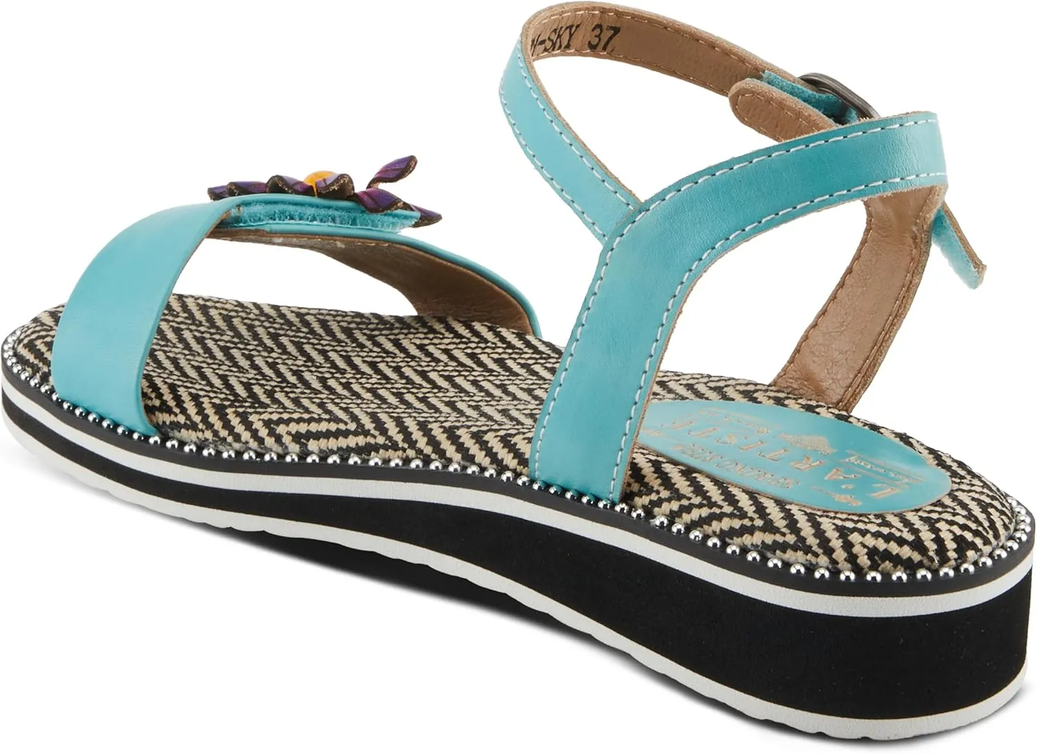 Spring Step L'Artiste Women's Tilton - Casual-Chic Hand-Painted Floral Sandals