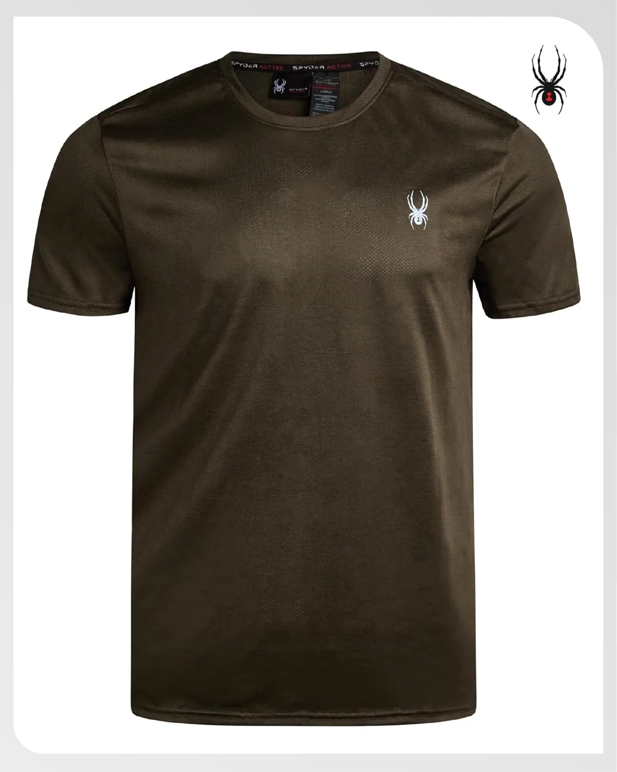 Spyder Men's Athletic T-Shirt - Active Performance Sports Tee - Dry Fit Short Sleeve Shirt (S-XL)
