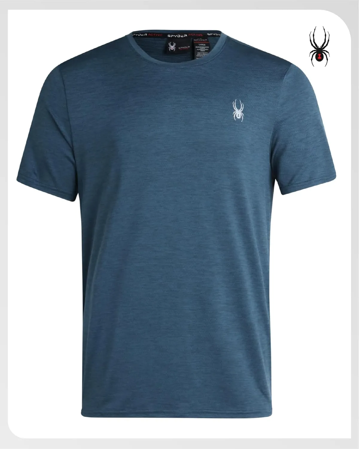 Spyder Men's Athletic T-Shirt - Active Performance Sports Tee - Dry Fit Short Sleeve Shirt (S-XL)