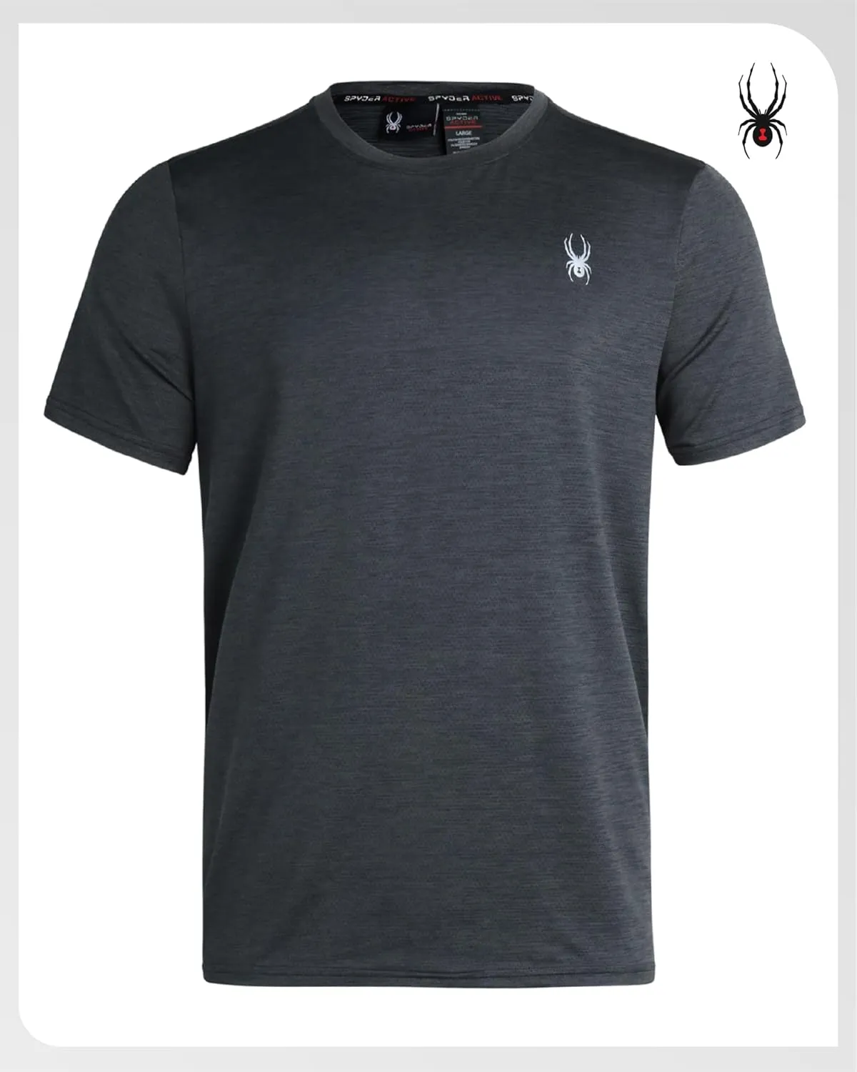 Spyder Men's Athletic T-Shirt - Active Performance Sports Tee - Dry Fit Short Sleeve Shirt (S-XL)