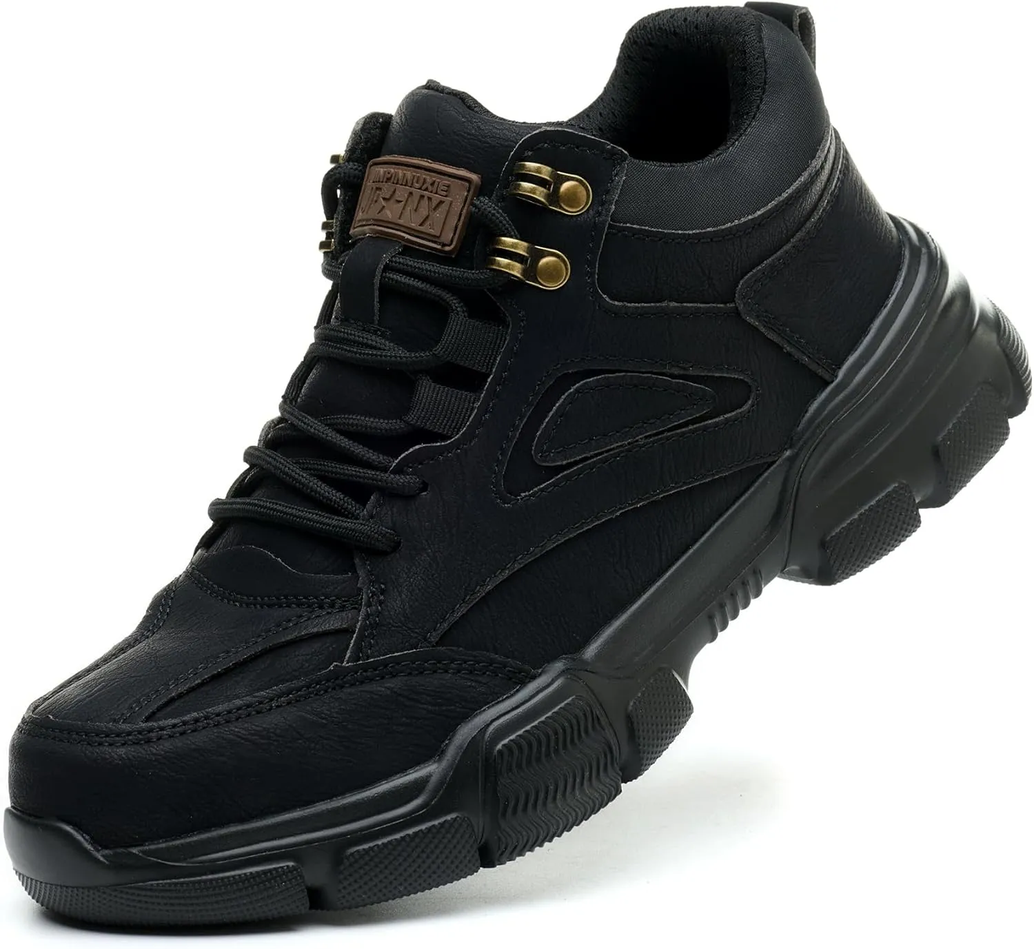 Steel Toe Work Boots for Men Wide Width Indestructible Safety Shoes Construction Shoes for Wide Feet Utility Mens Work Shoe