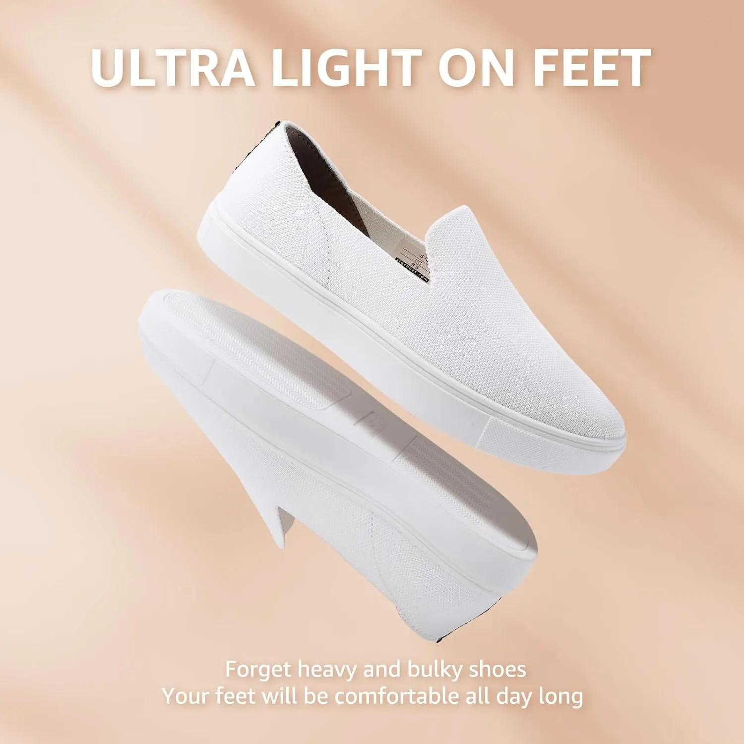 STQ Slip on Shoes for Women Breathable Fashion Sneakers Comfortable Knit Casual Shoes