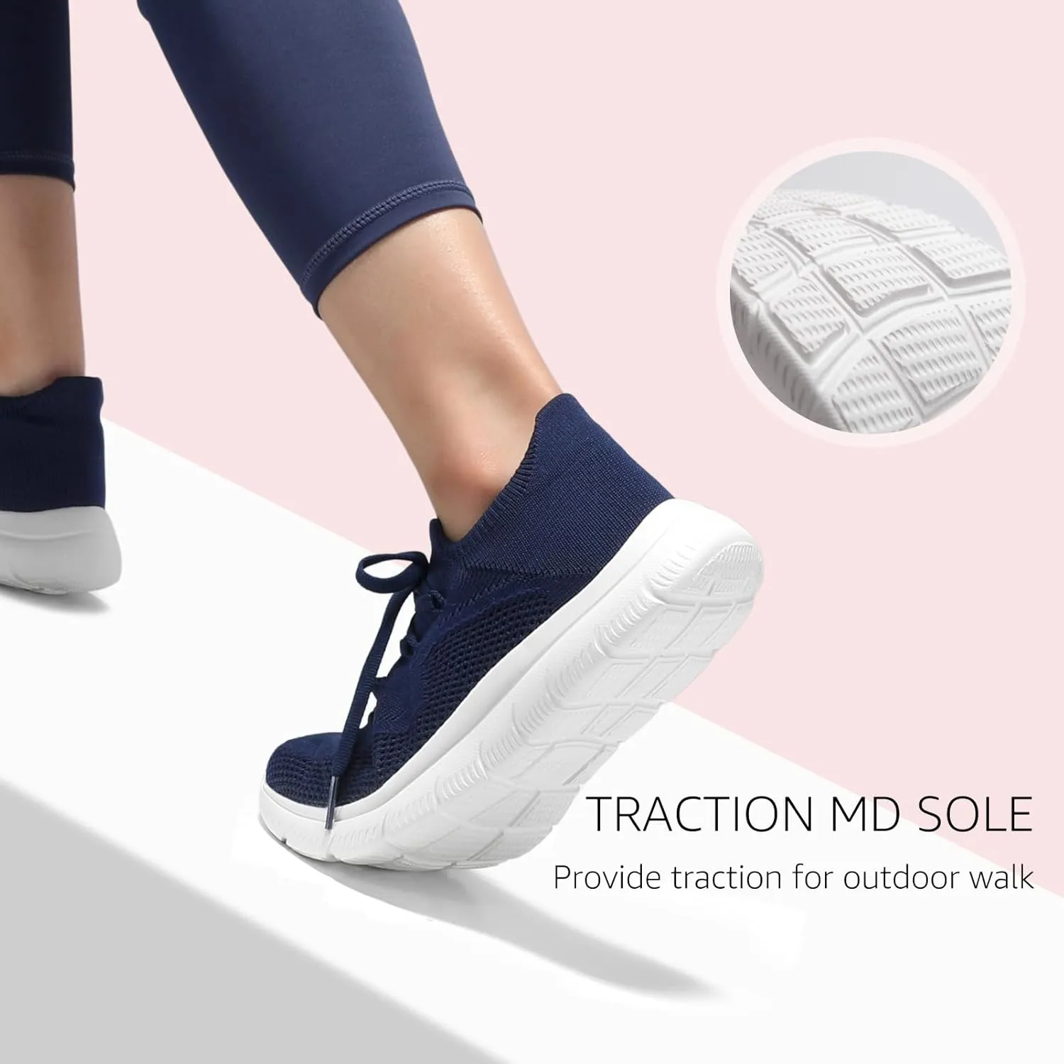 STQ Tennis Shoes Womens Slip on Walking Sneakers for Gym Workout