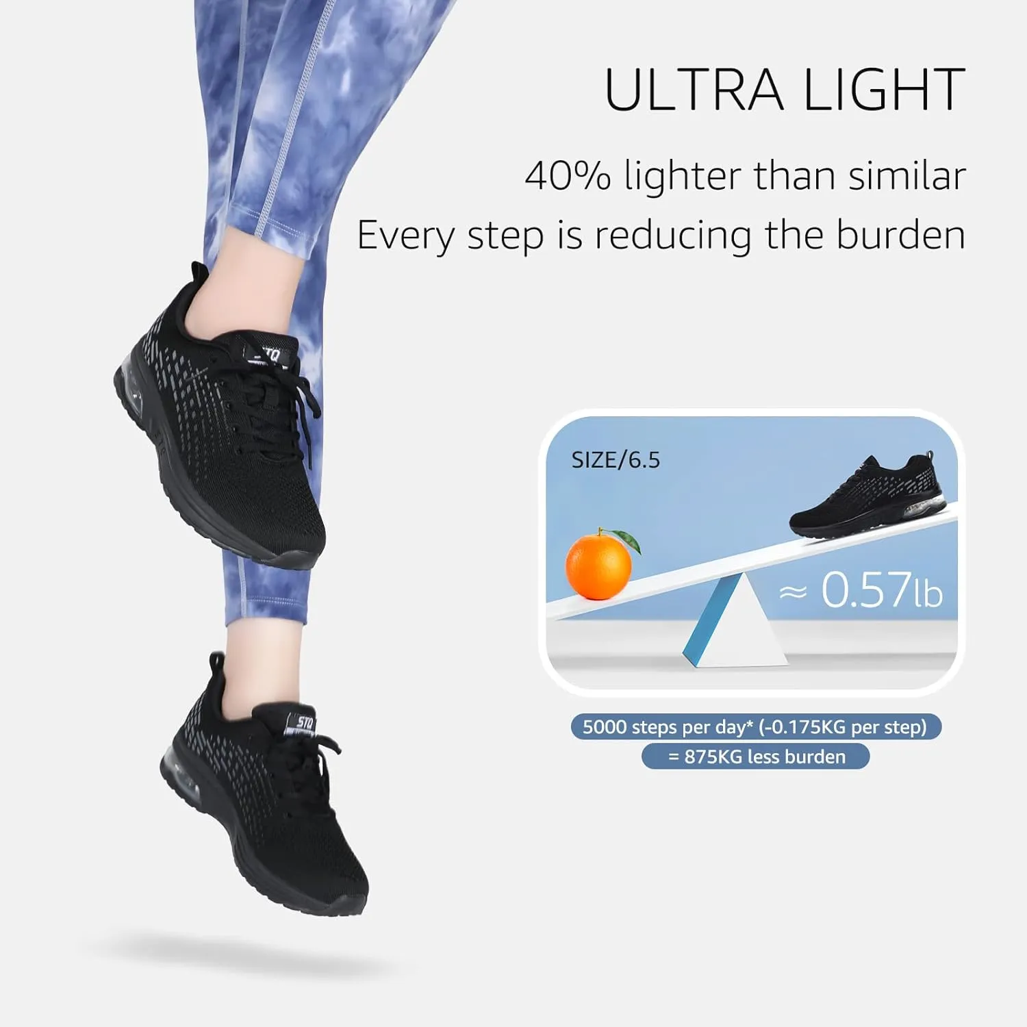 STQ Womens Air Running Shoes Non Slip Athletic Tennis Walking Workout Sneakers